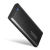 AXAGON EEM2-SB2, USB-C 3.2 Gen 2 - M.2 NVMe a SATA SSD kovový RAW box, bez skrutiek, čierny EEM2-SB2