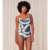 Dámske jednodielne plavky Summer Allure OP 01 blue/ecru - Triumph 48C