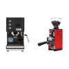 Profitec GO, black + Eureka Mignon Libra 65 All Purpose, CR ferrari red