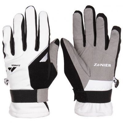 Zanier Loipe softshellové rukavice biela-čierna (č. 9)