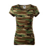 MALFINI Tričko Camo Pure C22, maskáčové, krátký rukáv, dámské MAL-C223317 2XL Maskáčová hnědá