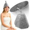 Čiapka do sauny sauna-czapka filcová sivá S/M/L/XL/XXL
