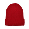 Recycled Yarn Waffle Knit Beanie - red