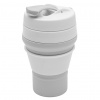 New Baby silikón skladací pohár 2v1 sivý 350 ml