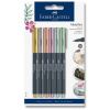 Popisovač Popisovače Faber-Castell Metallics, 6 metalických farieb (4005401607069)