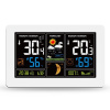 SOLIGHT Meteostanica, extra veľký farebný LCD, teplota, vlhkosť, tlak, RCC, USB nabíjanie, biela