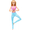 Mattel Barbie: Made to Move - Krásna bábika s blond vlasmi, športovým tričkom a nohavicami, ktoré je možné odstrániť (HRH27)
