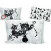 Vankúš - Carmani Crazy Cats Cats čierny a čierny vankúš 60x40 cm (Vtipný vankúš s mačkami darček 45x60)