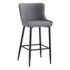 Tempo Kondela Barová stolička, sivá/čierna, CEZARIA