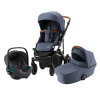 Set kočík Smile III + hlboká korba + autosedačka Baby Safe 3 i-Size, Indigo Blue