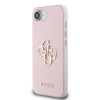Zadný kryt Guess PU Grained 4G Metal Logo pre Apple iPhone SE 4, ružová