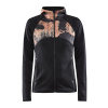 Craft ADV Essence Jersey Hood Jacket mikina dámská Barva: černá s oranžovou, Velikost: M