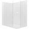 CERANO - Sprchová zástena Walk-in Crystal TL/P - 8 mm - bezvzperový systém - biela matná, transparentné sklo - 120x120 cm