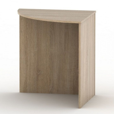 Tempo Kondela Stôl rohový oblúkový, dub sonoma, TEMPO ASISTENT NEW 024 (70x76x70cm)