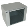 XtendLan 9U/600x450, na stenu, jednodielny, sklenené dvere, sivý (WS-9U-64B-GREY)