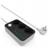 COLORWAY Prodlužovací napájecí přívod/ 3x Schuko/ 6x USB 5V / kabel 1,8m (CW-CHE36B)