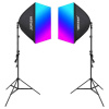 Štúdiový set Neewer NK800 dva softboxy + RGB žiarovky 24W 2700-6500K + statívy + brány