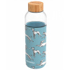 Quokka Flow, Sklenená fľaša so silikónovým povrchom Greyhounds, 660ml, 40011