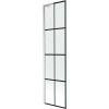 Mexen Next L 1-krídlová vaňová zástena 50 x 150 cm, čierny vzor, brúsený nikel - 895-050-000-03-77-97
