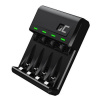 Green Cell Green Cell VitalCharger pro baterie AA AAA R6 R03 Ni-MH s Micro USB a USB-C portem