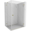 Mexen Lunar-B, pravostranný výklopný sprchový kút 85 x 80 cm, 8mm číre sklo, zlatý profil, 832-085-080-50-00-P