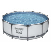 Bestway Kompletná súprava bazéna s oceľovým rámom Pro Max™, okrúhla, s filtračným čerpadlom a bezpečnostným rebríkom 366 x 100 cm, Bazény, Plávanie, Bazény