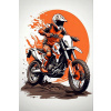 CUKROVÁ TLAČ jedlý obrázok na tortu Cukrová hmota Cross Motor Pitbike #3 + MENO