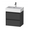 Duravit Ketho.2 Umývadlová skrinka, 55x58x39 cm, 2 zásuvky, grafit mat K25273049490000