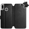 Kryt na mobil Flip puzdro na mobil Huawei Nova 3 - Čierne - kožené - Black Leather (5903226493715)