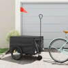 vidaXL Vozík za bicykel, čierny 45 kg, železo 94115