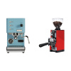 Profitec GO, blue + Eureka Mignon Libra 65 All Purpose, CR ferrari red