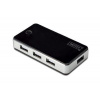 Digitus USB 2.0 hub 7-portov čierny s napájacím zdrojom (5V, 3,5 A)