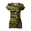 MALFINI Tričko Camo Pure C22, maskáčové, krátký rukáv, dámské MAL-C223414 M Maskáčová zelená