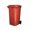 Zberná nádoba so zabudovaným zámkom, červená - 240 l