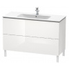 Duravit L-Cube - Umývadlová skrinka 86x122x48 cm, 2 zásuvky, lesklá biela LC662802222