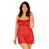 Zvodná košieľka Blossmina chemise - Obsessive 6XL/7XL červená