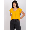 Tmavo žlté dámske basic tričko Atlanta s krátkym rukávom RV-TS-7543.12X-light orange