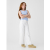 GAP Detské džínsy High Stride Wide-Leg Biela 7 Biela Biela
