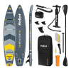 Paddleboard SUP REBEL ACTIVE RBA-4512 - Šedý PRO TOURING 381x81x15