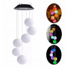 LED LAMPA, SVIETIACE SOLÁRNE GULE NA TERASU Altánok, Zvončeky GARLAND (FAREBNÉ ZÁHRADNÉ SVETLÁ REŤAZOVÉ SVETLÁ VETERNÉ GULE 6 KS LED)