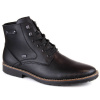 Leather waterproof boots insulated with wool Rieker M RKR624 black (179710) Black/Green 40