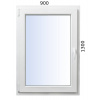 Plastové okno 900x1300 OS ALUPLAST 4000