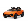Elektrické autíčko Lamborghini Lanzador 12V s pohonom zadných kolies a licenciou (Jednomiestne), oranžové, Lítiová batéria, LED svetlá, široké sedadlo, 2,4 GHz diaľkový ovládač, MP3 prehrávač so vstup