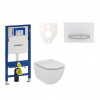 Cenovo zvýhodnený závesný WC set Geberit do ľahkých stien / predstenová montáž + WC Ideal Standard Tesi 111.300.00.5NF8