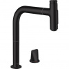 Hansgrohe Metris Select M71 Drezová batéria so sprchou, čierna matná 73818670