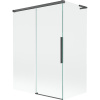 Mexen Rox, L posuvná 2-krídlová vaňová zástena 120 + 70 x 150 cm, 8mm číre sklo, brúsený grafit profil, 8C9L-120-070-66-00