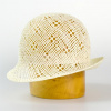Dámsky klobúk z papiera - nezdobený - čipka vzor medová/57