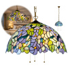 Luster do obývačky Tiffany Premium AMAZONIT Ø50 3*E27