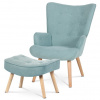 BONTEC Kreslo ušiak, modrá látka, AK-302 BLUE2 Farba: Modrá