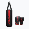 Boxovacie vrece RDX F6 Junior Punch Bag + Boxing Gloves matte red